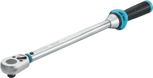 HAZET Tork Anahtarı 1/2 inç 5122-3CT | 40-200 Nm, Çıkış: Kare 12,5 mm, Tolerans:%3, 32 Diş | Kullanıcı Dostu Anahtarı İki Bisiklet, Otomobil ve NKW için