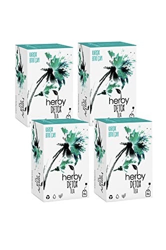 Herby Detox Tea Diyete Destek Detoks Bitki Çayı, 4'lü Paket