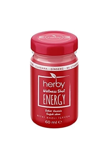 Herby Energy Shot 12'li Paket Enerji Desteği Bitki Bazlı İçecek (12 x 60ml)