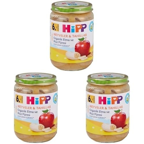 Hipp Organik Elma Ve Muz Püresi 190 Gr 1 Paket(1 X 190 G) 3lü paket