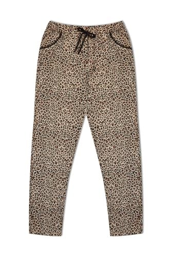 HNX Pamuklu Leopar Desen Kadın Pijama Alt Leopar Sarı hnxNM5670