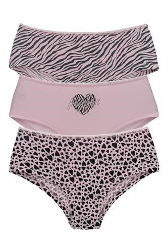 HNX UNDERWEAR 3'lü Hipster Kadın Külot Pembe Gri XL hnxNM981