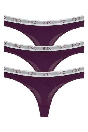 HNX UNDERWEAR 3'lü Spor String Külot Mor L hnxNM7962