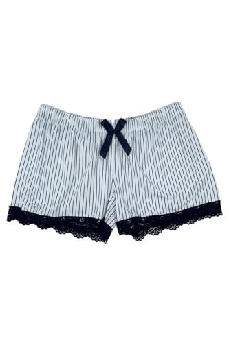 HNX UNDERWEAR Dantel Detaylı Pamuklu Kadın Şort Beyaz L hnxNM5666