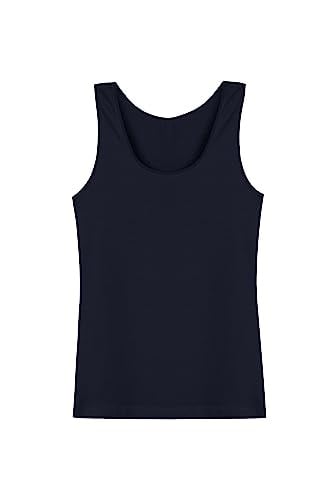 HNX UNDERWEAR Pamuklu Kalın Askılı Kadın Atlet (Lacivert, XL)