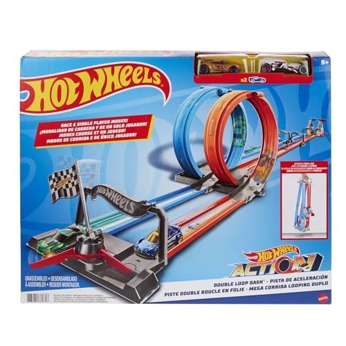 Hot Wheels Çift Çemberde Depar Pist Seti, 5 yaş ve üzeri, GFH85