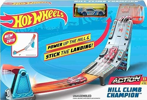 Hot Wheels Şampiyonluk Parkuru Yarış Seti, Hill Climb Champion Pist Seti, Fırlatıcılı GBF83
