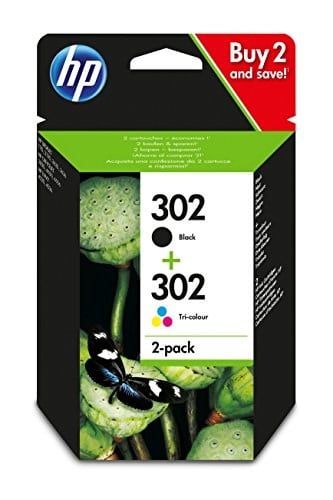 HP 302 2-Pack Black/Tri-Colour orijinal Ink Cartridges Combo paket X4D37AE