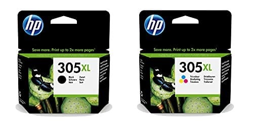 HP 6ZA94AE 305XL Yüksek Verimli Orijinal Mürekkep Kartuşları, Siyah/Üç Renkli, Çoklu Paket