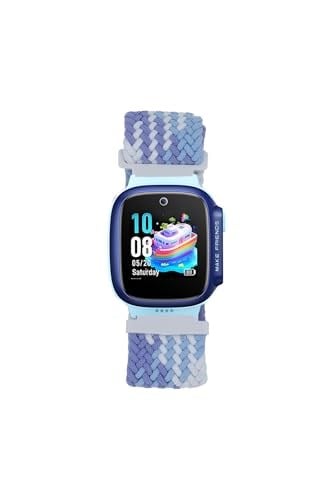 Huawei Watch GT5 41mm ile Uyumlu Çocuklara Özel Örgü Kordon, 18mm, Lila