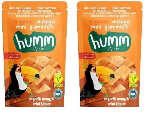 Humm Organic Organik Glutensiz Vegan Mangolu Mini Küpler - 30g 2li paket