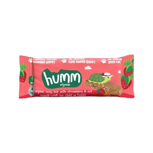 Humm Organic Vegan Çilekli ve Fındıklı Yulaf Bar