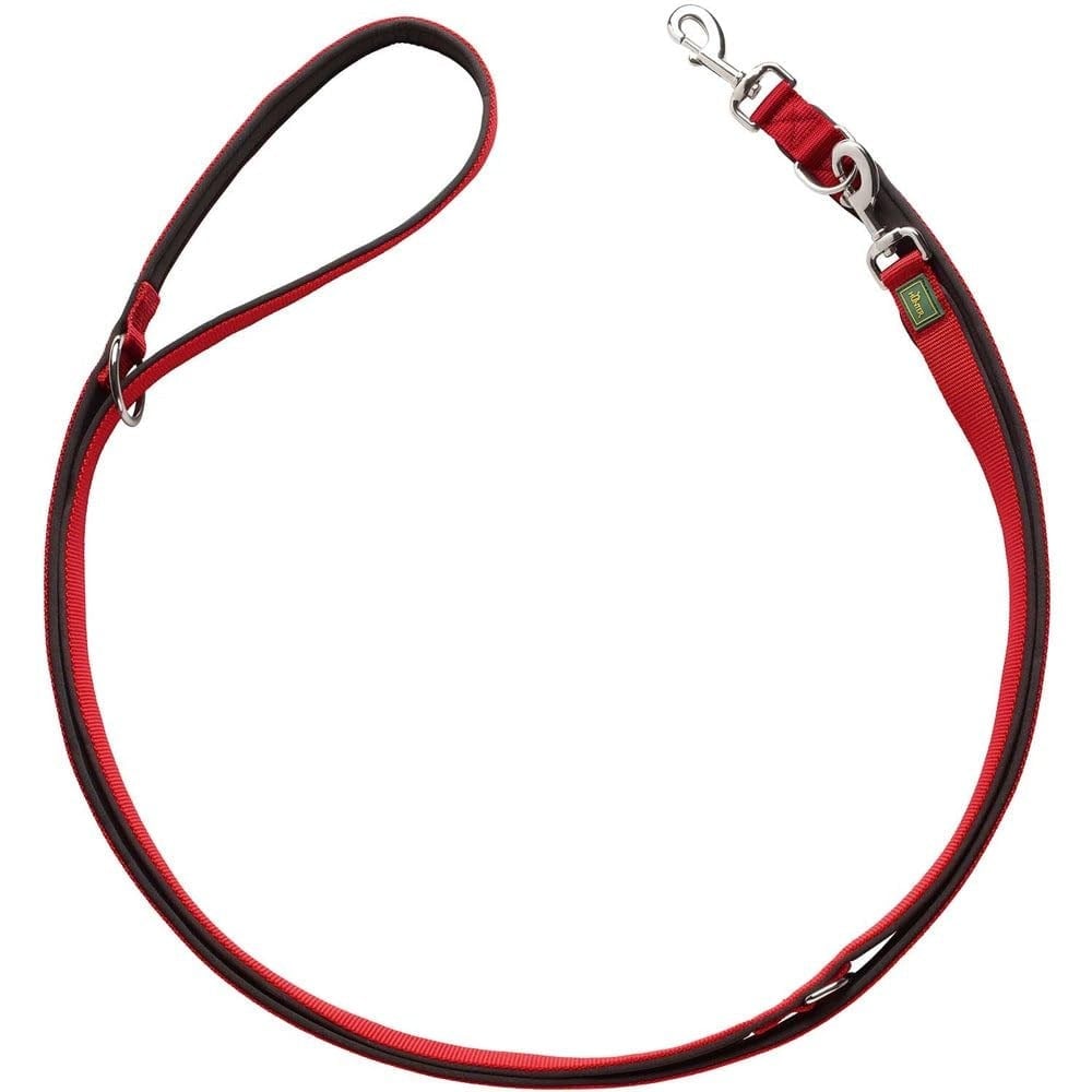HUNTER Ayarlanabilir kılavuz ipi NEOPREN, renk: kırmızı/siyah, dayanıklı naylon, 3 kademeli ayarlama imkanı, yumuşak neopren dolgu, günlük kullanım ve antrenman için ideal, Boyut: 15/200