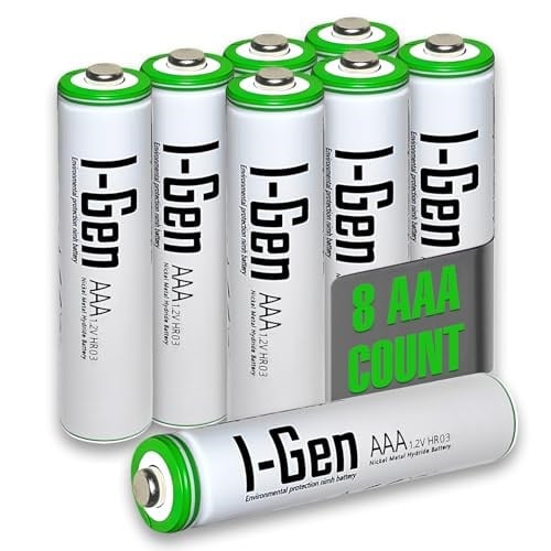 I-Gen B140 8 Adet AAA 650 mAh Şarj Edilebilir İnce Kalem Pil 1.2V Ni-MH Şarjlı Pil