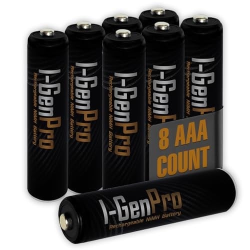 I-Gen Pro P104 8 Adet AAA 1100 mAh Şarj Edilebilir İnce Kalem Pil 1.2V Ni-MH Şarjlı Pil