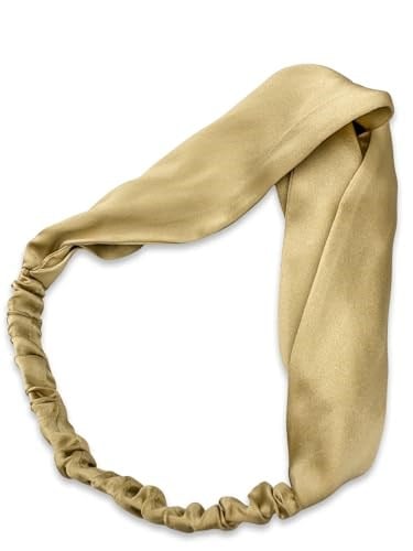 ICON SILK%100 Saf İpek Saç Bandı (Şampanya rengi)