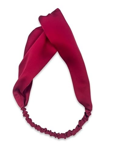ICON SILK%100 Saf İpek Saç Bandı (Şarap Rengi)