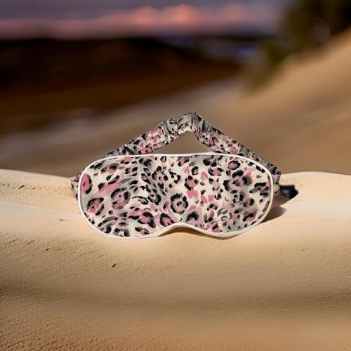 ICON SILK%100 Saf İpek Uyku Maskesi Göz Bandı (Pink Leo)
