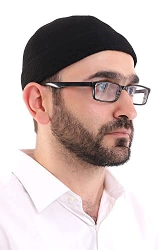 İhvan Online Kışlık Kadife Takke Katlamalı Düz Desen- Siyah