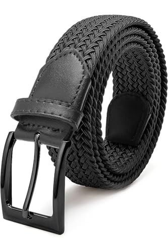İkili Elastik Örgü Kemer 3,5cm Siyah ve Yeşil Lastik Kemer Unisex