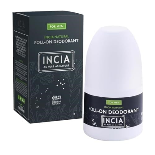 INCIA%100 Doğal Roll On Deodorant Erkekler İçin Ter Kokusu Önleyici Leke Yapmayan 50 ml - Seçenekler: 50 ml (1er Pack), 50 ml (1er Pack) (2 paketi)