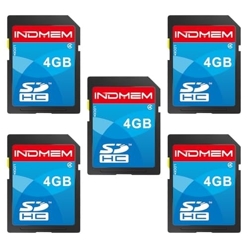 INDMEM SD Kart 4 GB 5 Paket SDHC Sınıf 4 Flash Bellek Kartı 4 GB Dijital Kamera Kartları