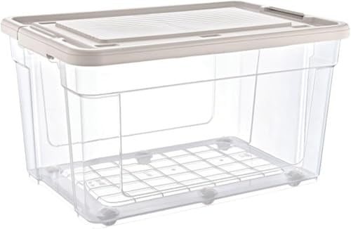 Infinity Şeffaf Tekerlekli Saklama Kabı - 47,5x69,5x40,5 (h) cm (90 LİTRE)