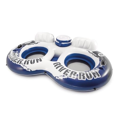 Intex River Run II Şişme 2 Kişilik Havuz Tüpü Şamandıra Ekli Soğutucu ve Onarım Kiti ile
