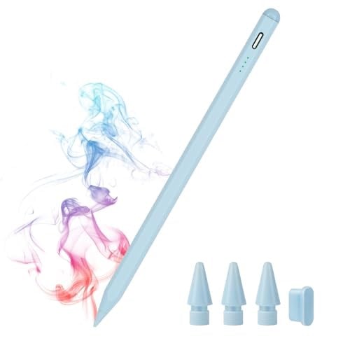 iPad 9. ve 10. Nesil için Stylus Kalem, Apple Pencil 2. Nesil, Apple Pen iPad Kalem iPad Kalem iPad Pro 11 ve 12.9 inç, iPad Air 5. /4/3. Nesil, iPad 6/7/8. Nesil, iPad Mini 5/6. Nesil (Mavi)