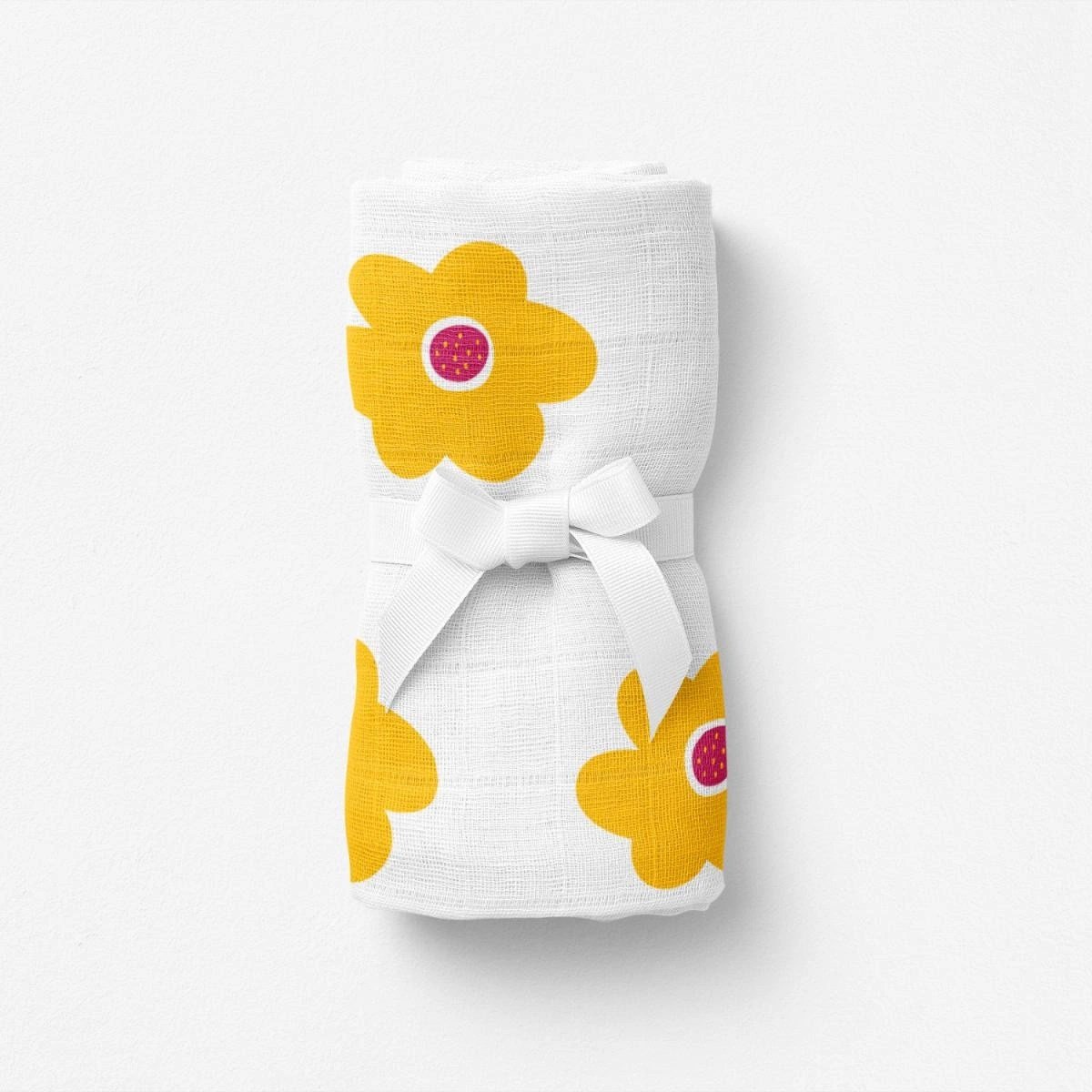 Itsy Bitsy Kids Amulet Lemon Bloom , Müslin Bebek Örtüsü , 70x70 Cm