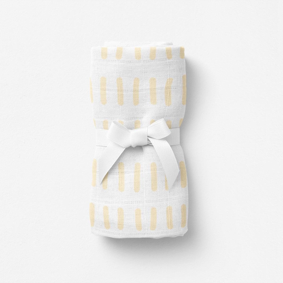 Itsy Bitsy Kids Amulet Lemon Lines , Müslin Bebek Örtüsü , 100x100 Cm