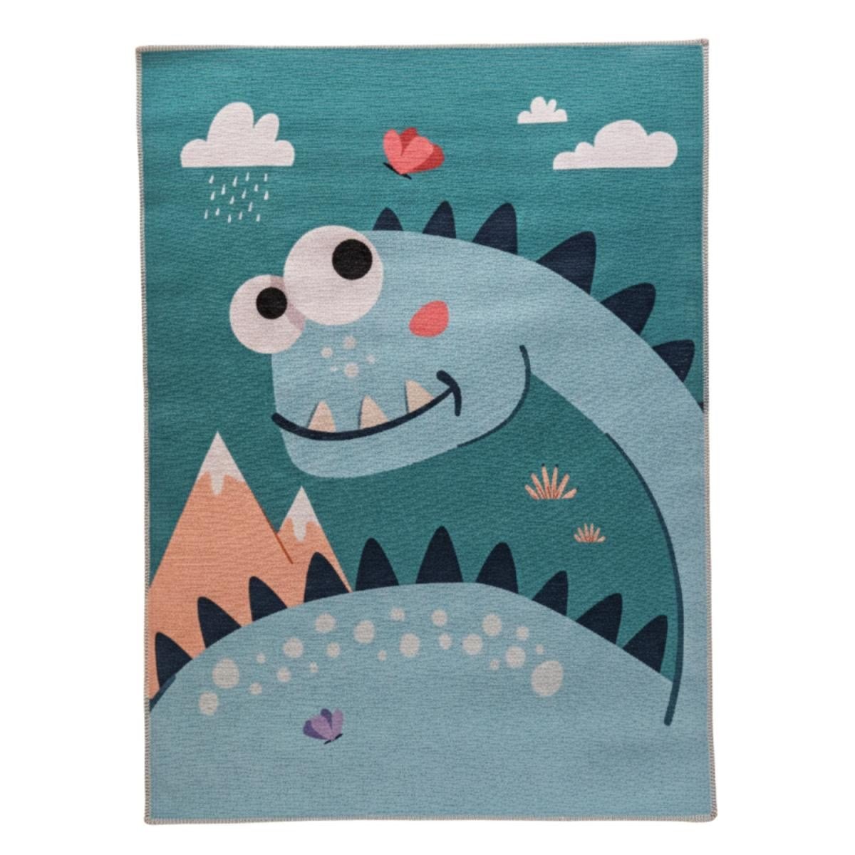 Itsy Bitsy Kids Dinotopia Çok Renkli Yıkanabilir Çocuk Halısı 120x160cm