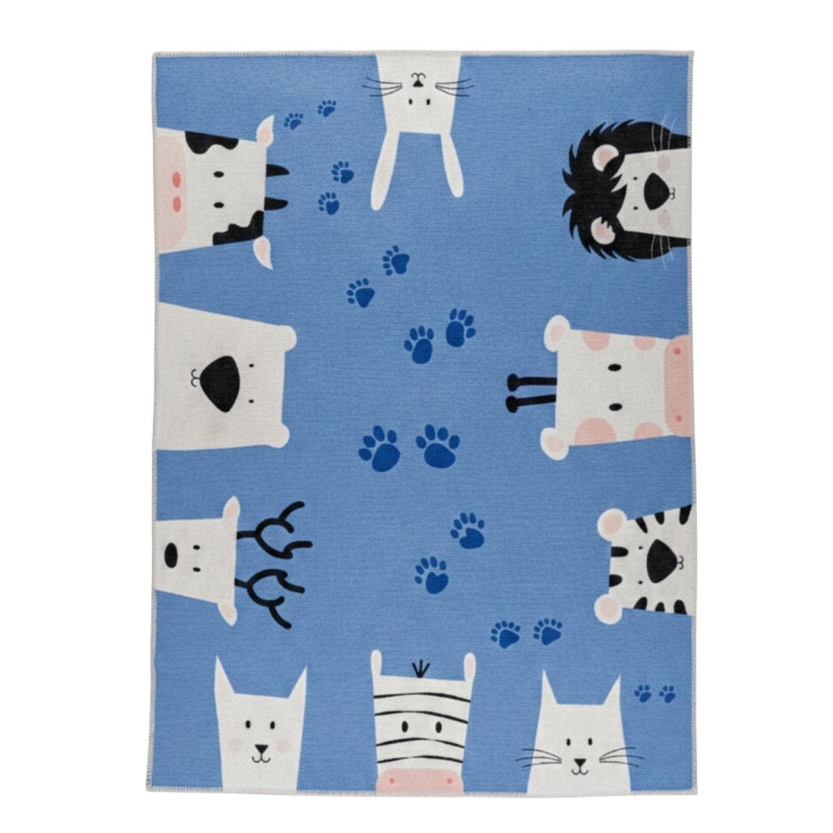 Itsy Bitsy Kids Paws And Claws Çok Renkli Yıkanabilir Çocuk Halısı 120x160cm