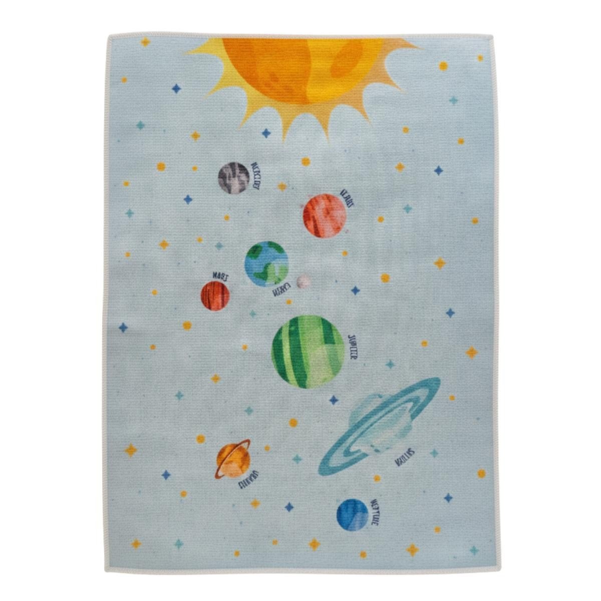 Itsy Bitsy Kids Spacey Çok Renkli Yıkanabilir Çocuk Halısı - 120x160cm