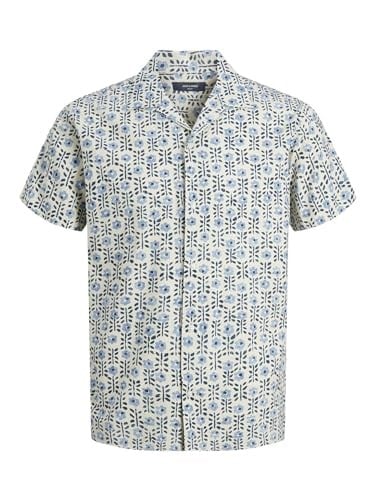 JACK & JONES Desenli Polo Yaka Kısa Kol Gömlek, 12234367