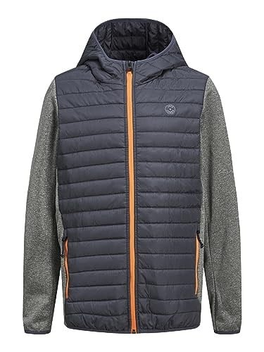 JACK & JONES Erkek çocuk kapitone ceket, Gri melanj/Detay: SET-IN LEEVES, 152