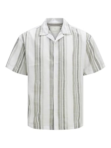 JACK & JONES Erkek Gömlek JPRCCSUMMER STRIPE RESORT S/S SHIRT SN