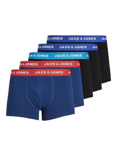 Jack & Jones Erkek JACLEE TRUNKS 5 PACK NOOS Boxer Külot