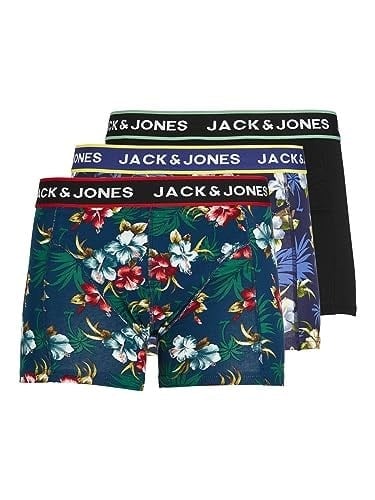 JACK & JONES JACFLOWER TRUNKS 3 PACK.NOOS Boxer Külot Erkek