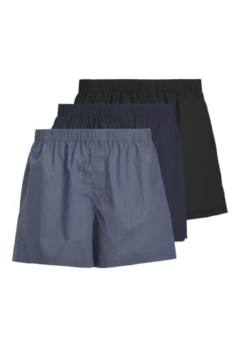 JACK & JONES Jacmilano Woven Boxers 3 Pack Noos Jacmilano Dokuma Boxers 3'lü Paket Noos Erkekler