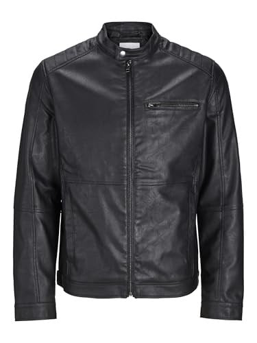 JACK & JONES Jjedylan Pu Biker Jacket Noos Bisikletçi ceketi Erkekler