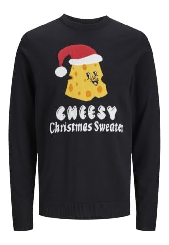 JACK & JONES JORFESTIVE XMAS KNIT CREW NECK Triko Erkek