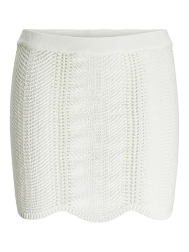 JACK & JONES Kadın JXWAVY SKIRT KNIT Mini Etek Kirli Beyaz XXS
