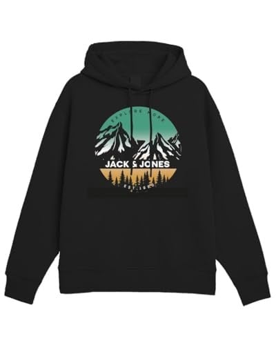 Jack & Jones Kapüşon Yaka Siyah Sweatshirt, JJPEAK SWEAT HOOD LN