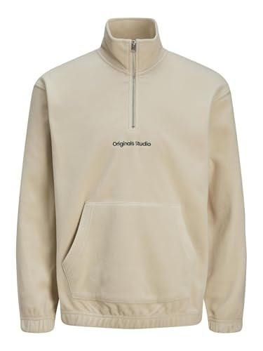 JACK & JONES Vesterbro Fermuarlı Yaka Erkek Polar 12262981 Bej XL XL