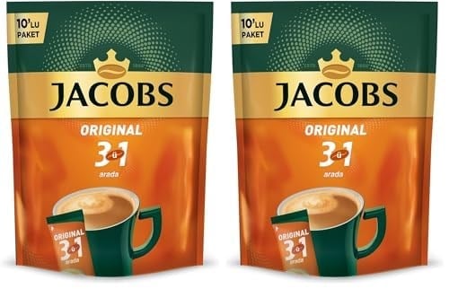Jacobs Original 3 ü 1 arada Stick Karışım Kahve (2 paketi)