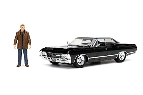 Jada 32250 Supernatural 1967 Impala SS Spor Salonu Dean Winchester figürlü 1:24 ölçekli kalıp döküm model araba