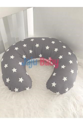 Jaju Baby Gri Yıldızlı Emzirme Yastığı - Destek Minderi