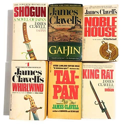 James Clavell komple Asya Saga 6 Novel Set Shogun, GAI-Jin, King Rat, Noble House, Whirlwind, Tai Pan içerir