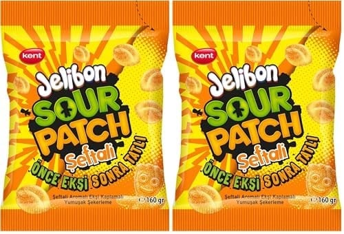 Jelibon Sour Patch Şeftali Aromalı Yumuşak Şekerleme 160 gr (2 paketi)